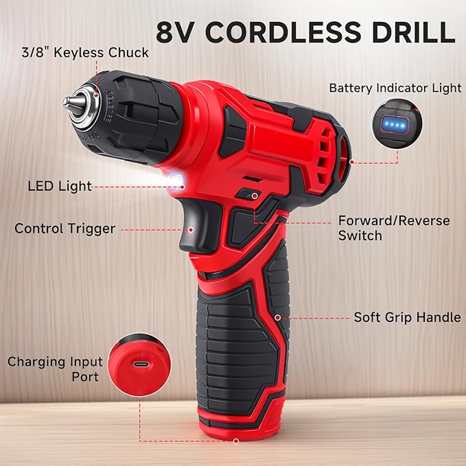 SheDrill Pro™ Cordless Drill Set